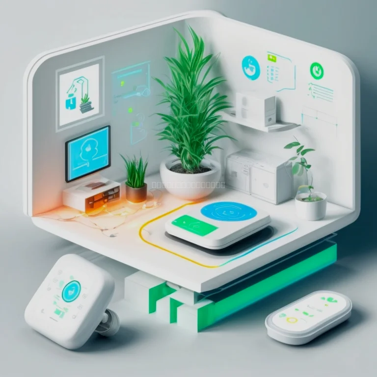 Dispositivo climático inteligente de Climora instalado en interior moderno